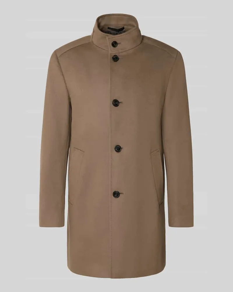 JOOP! Regular Fit Mantel aus Schurwoll-Mix Modell 'MARON Oliv