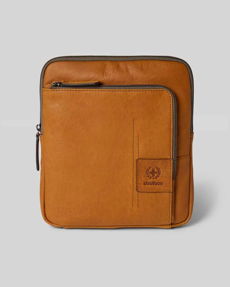 Strellson Umhängetasche aus Echtleder Modell 'BRIAN Cognac