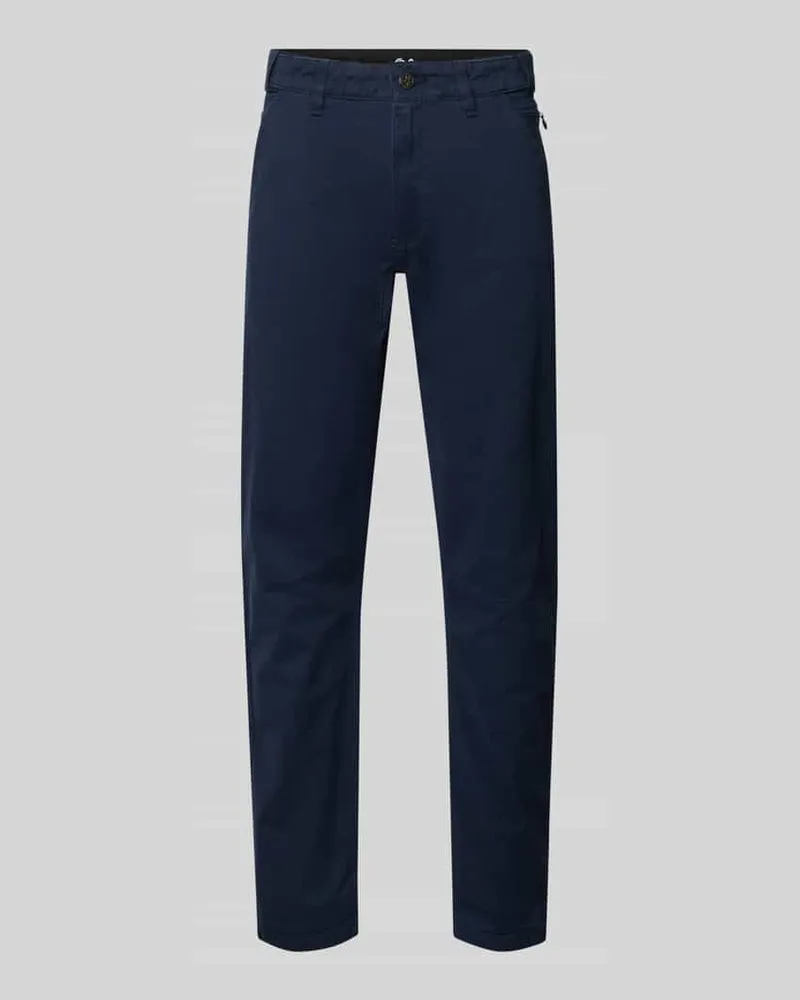 S.Oliver Regular Fit Chino aus Baumwoll-Mix Marine