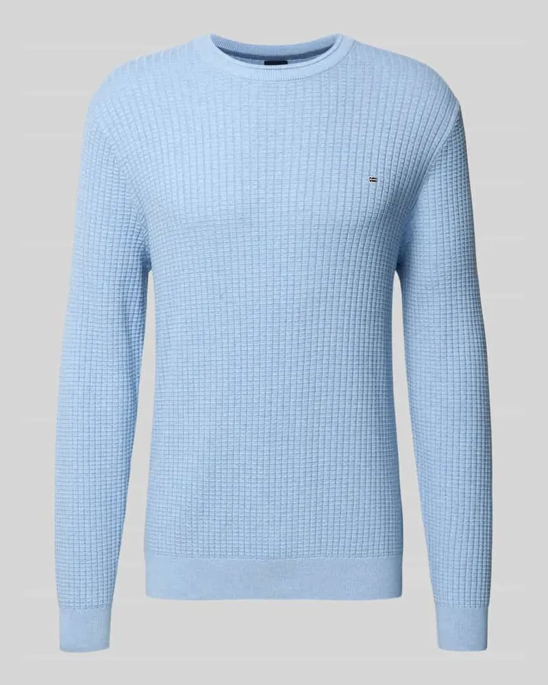 Christian Berg Strickpullover mit Label-Detail Hellblau