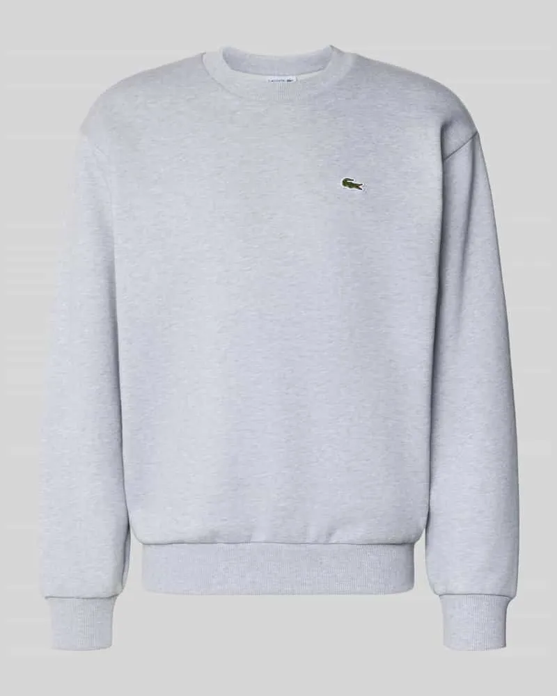 Lacoste Regular Fit Sweatshirt aus Baumwoll-Mix Hellgrau