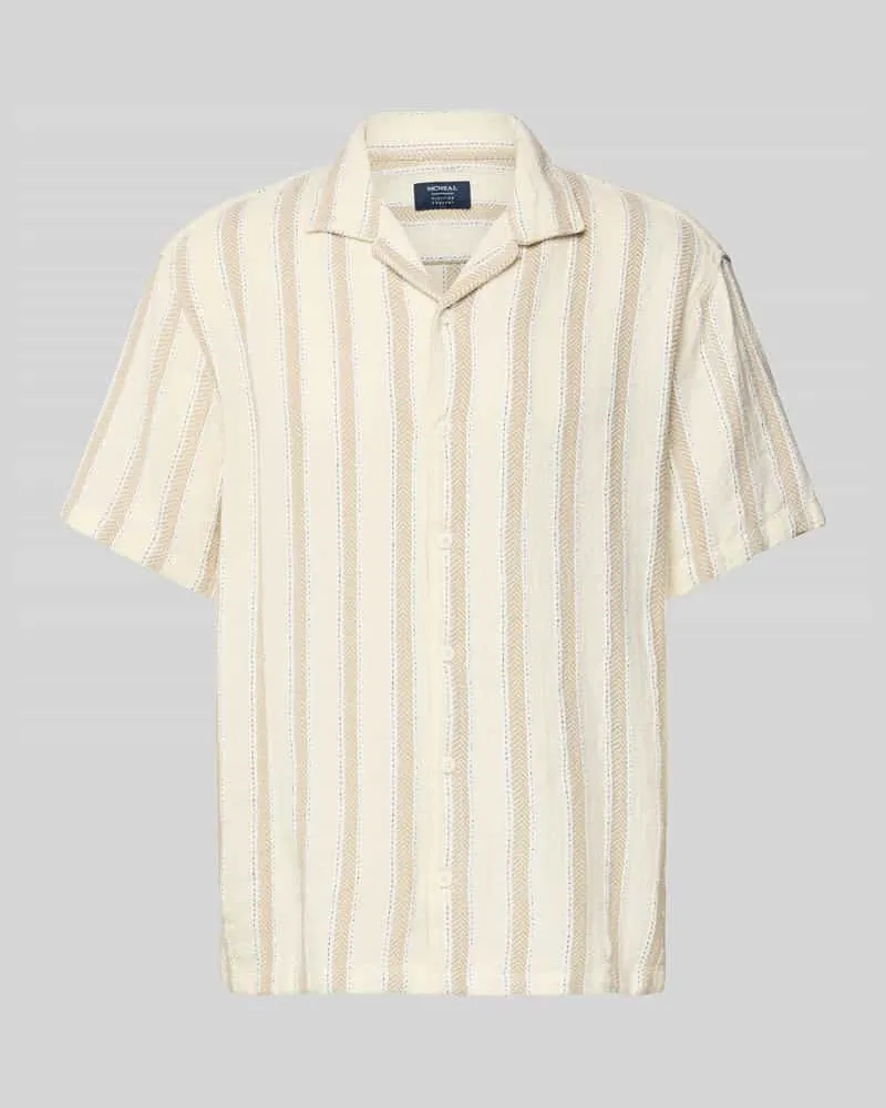 McNeal Regular Fit Freizeithemd mit Kentkragen Ecru