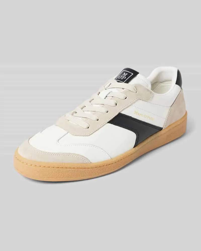 Marc O'Polo Low Top Sneaker aus edlem Rindsleder mit Veloursleder kombiniert 