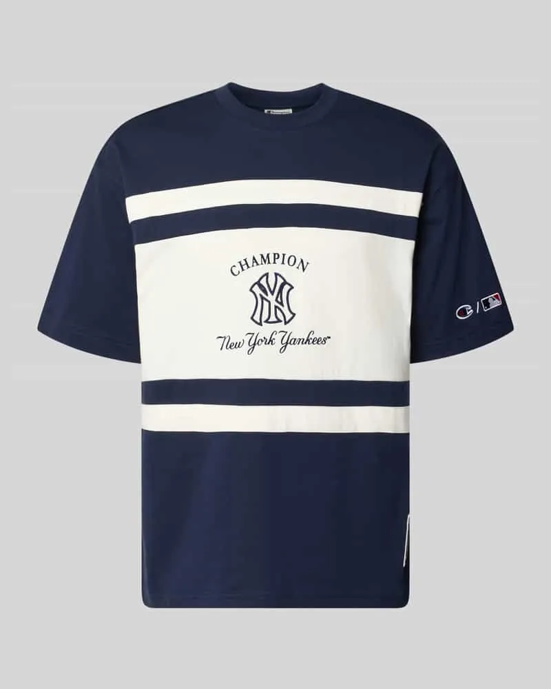 Champion Relaxed Fit T-Shirt aus reiner Baumwolle Marine