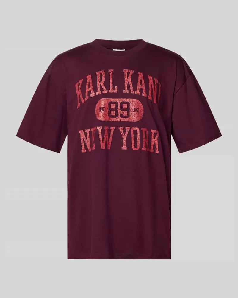 Karl Kani Oversized Fit T-Shirt mit Logo-Print Modell 'Heritage Bordeaux