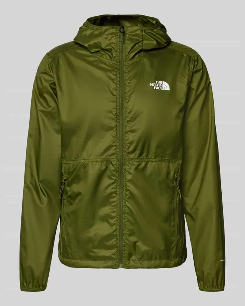 The North Face Windbreaker mit Logo und Reißverschlusstaschen Oliv