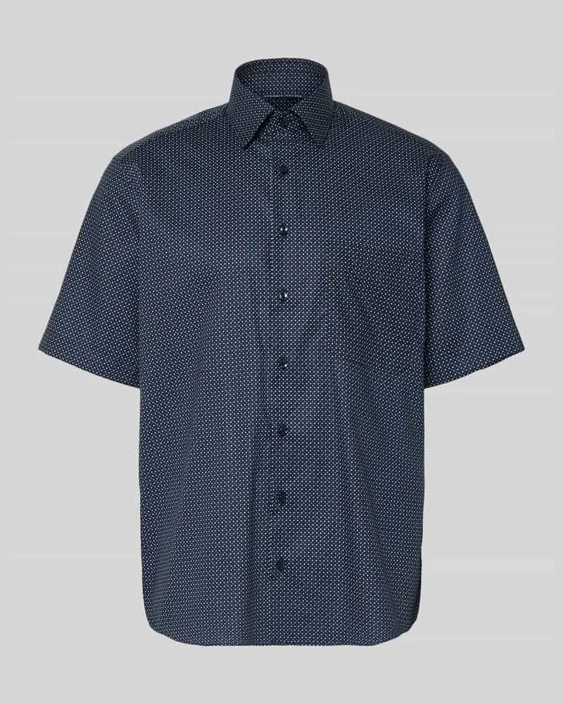 Eterna Comfort Fit Business Hemd mit Kentkragen Marine