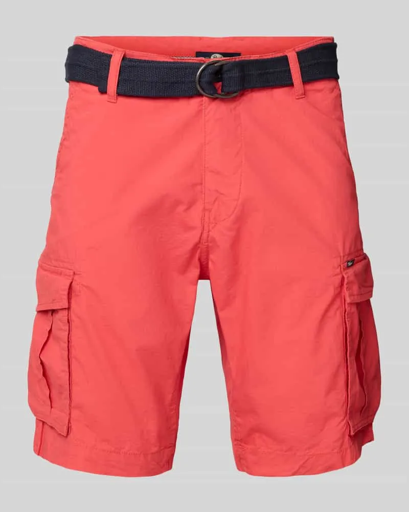 Petrol Industries Bermudas mit Cargotaschen und Gürtel 
