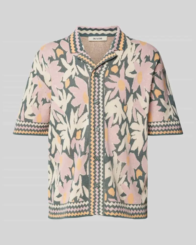 Only & Sons Relaxed Fit Freizeithemd mit Resortkragen Modell 'DUKE 