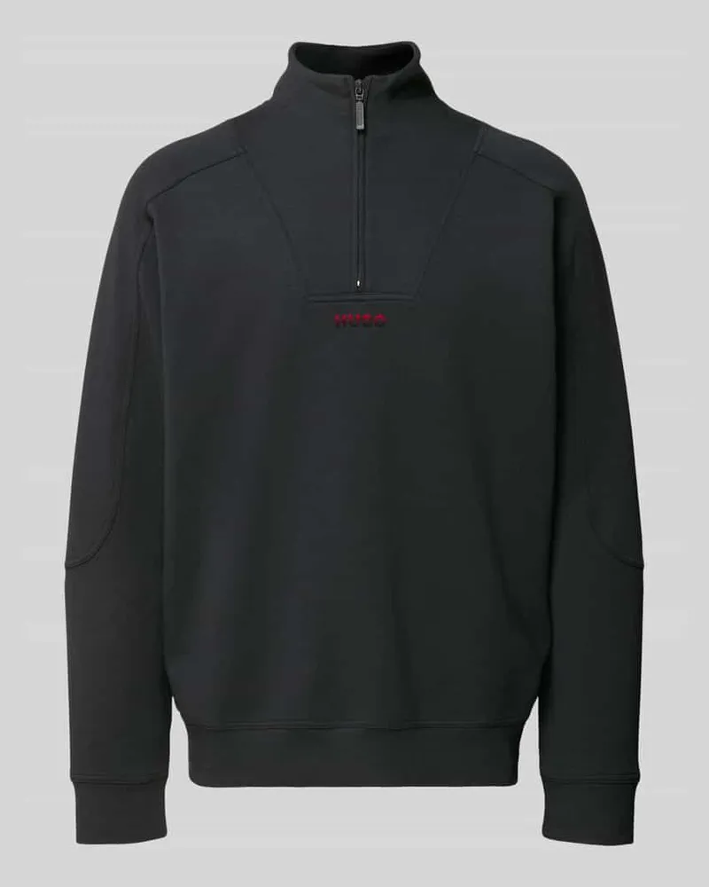 HUGO BOSS Regular Fit Sweatshirt aus Baumwoll-Mix Modell 'ATLAS Black