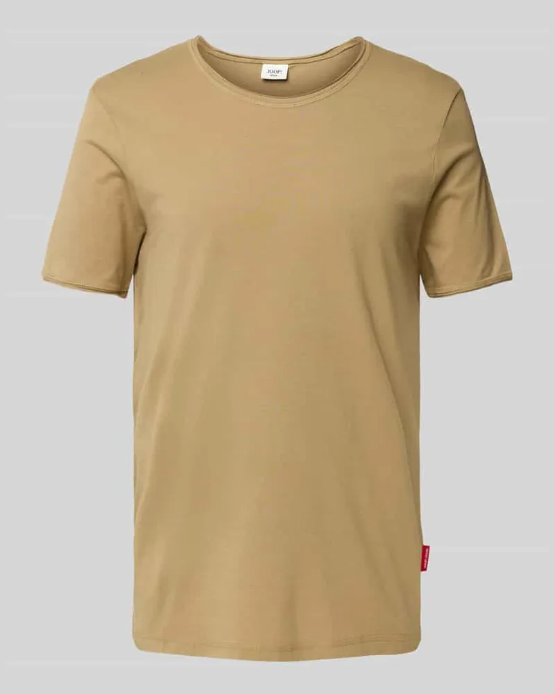 JOOP! T-Shirt mit geripptem Rundhalsausschnitt Modell 'Cesare Oliv