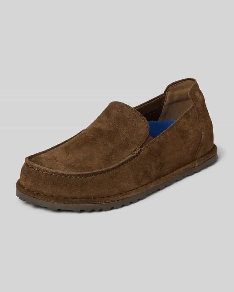 Birkenstock Loafer aus echtem Veloursleder Modell 'Utti Dunkelbraun