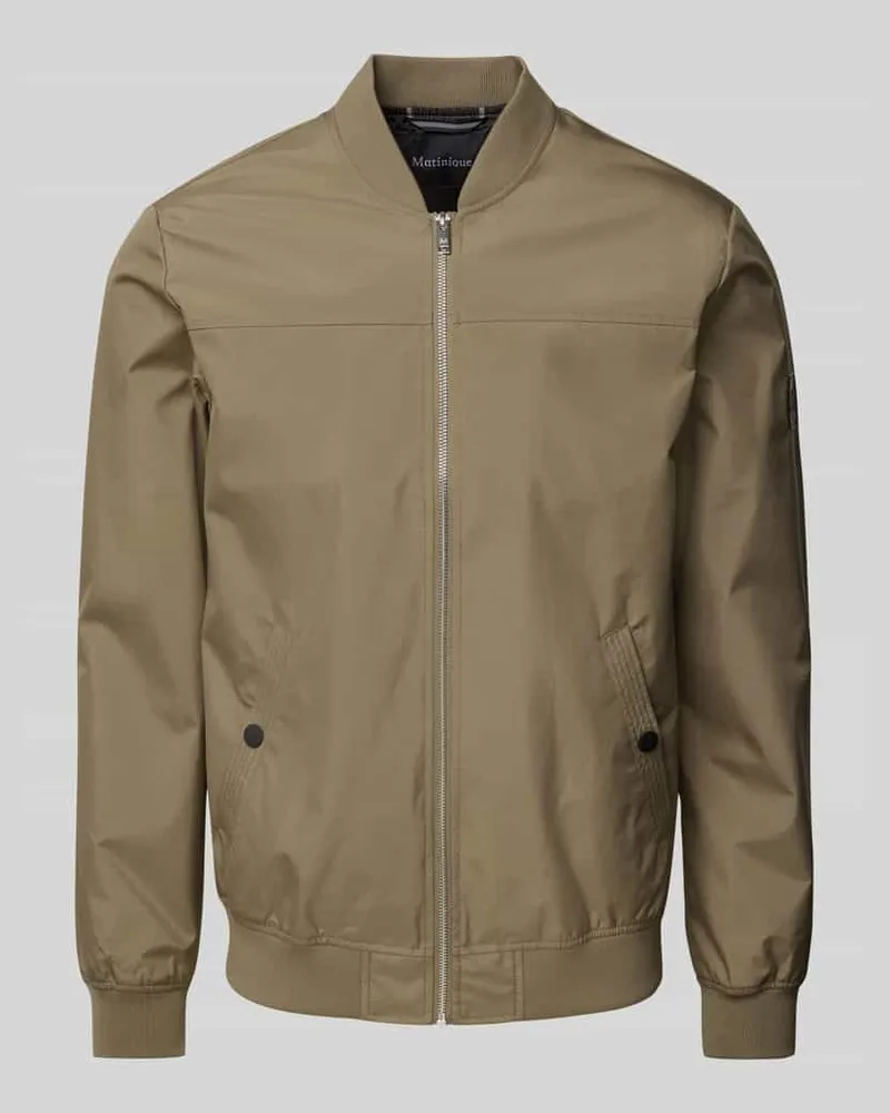 Matinique Blouson mit Reißverschluss Modell 'clay Khaki