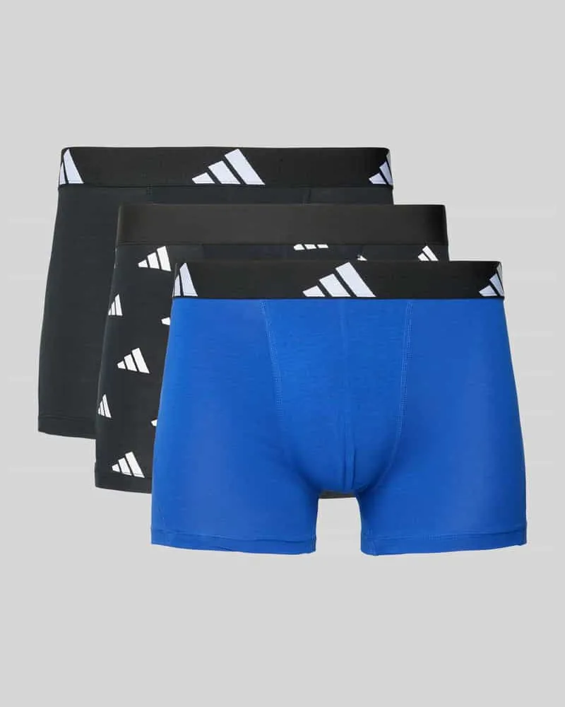 adidas Trunks mit elastischem Logo-Bund im 3er-Pack Black