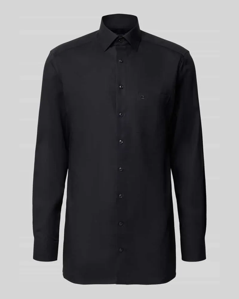 Olymp Regular Fit Businesshemd mit extra langem Arm Black
