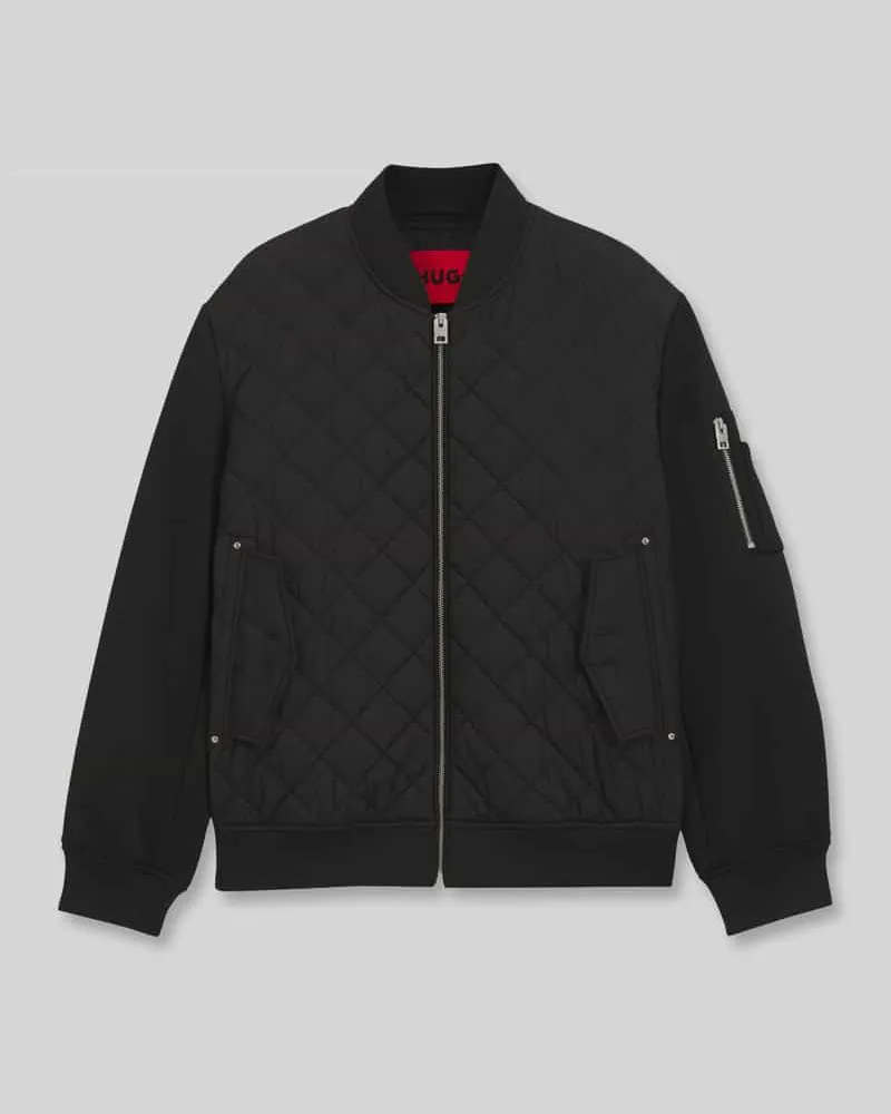 HUGO BOSS Regular Fit Blouson mit aufgesetzter Ärmeltasche Black