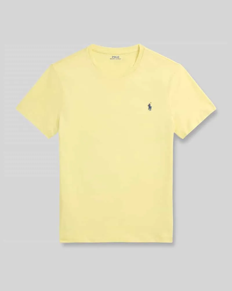 Ralph Lauren Regular Fit T-Shirt aus reiner Baumwolle Hellgelb