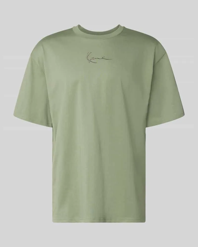 Karl Kani T-Shirt mit Logo und Rundhalsausschnitt Oliv