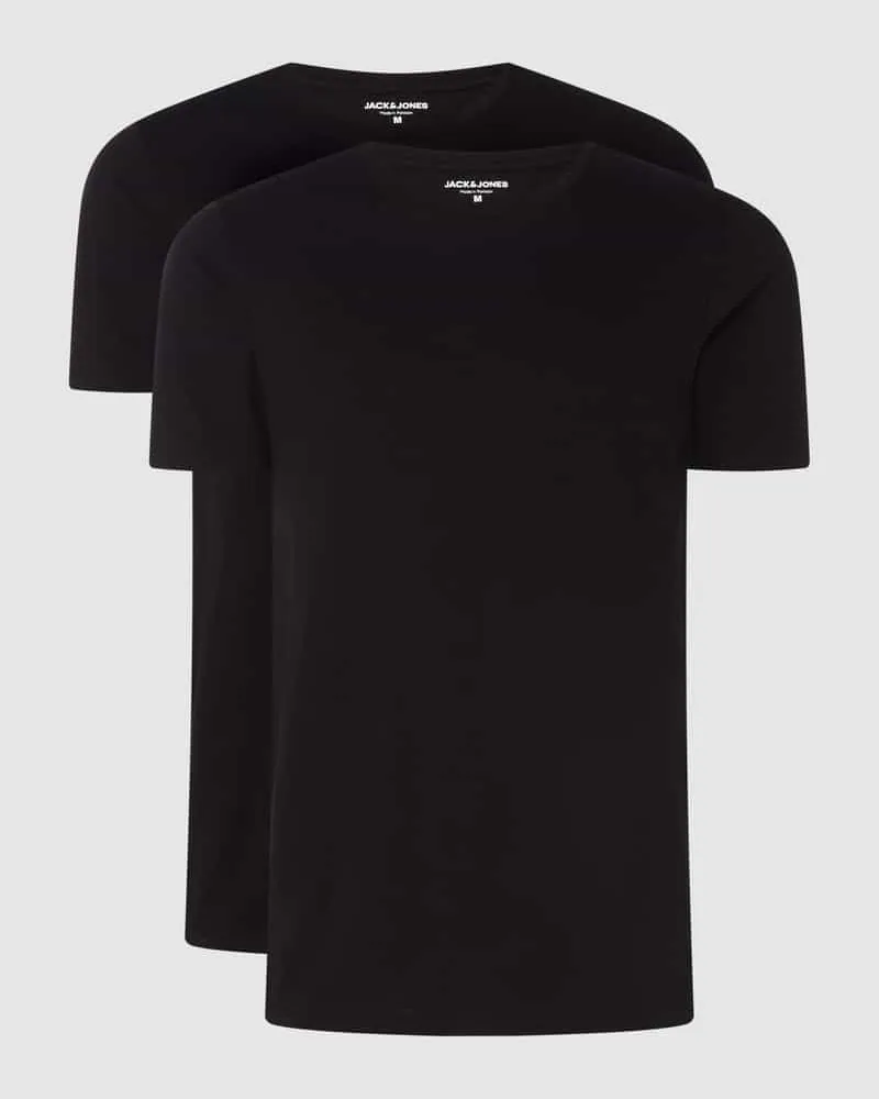 Jack & Jones Comfort Fit T-Shirt im 2er-Pack Black