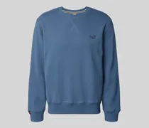 Sweatshirt mit Rundhalsausschnitt und Label-Stitching