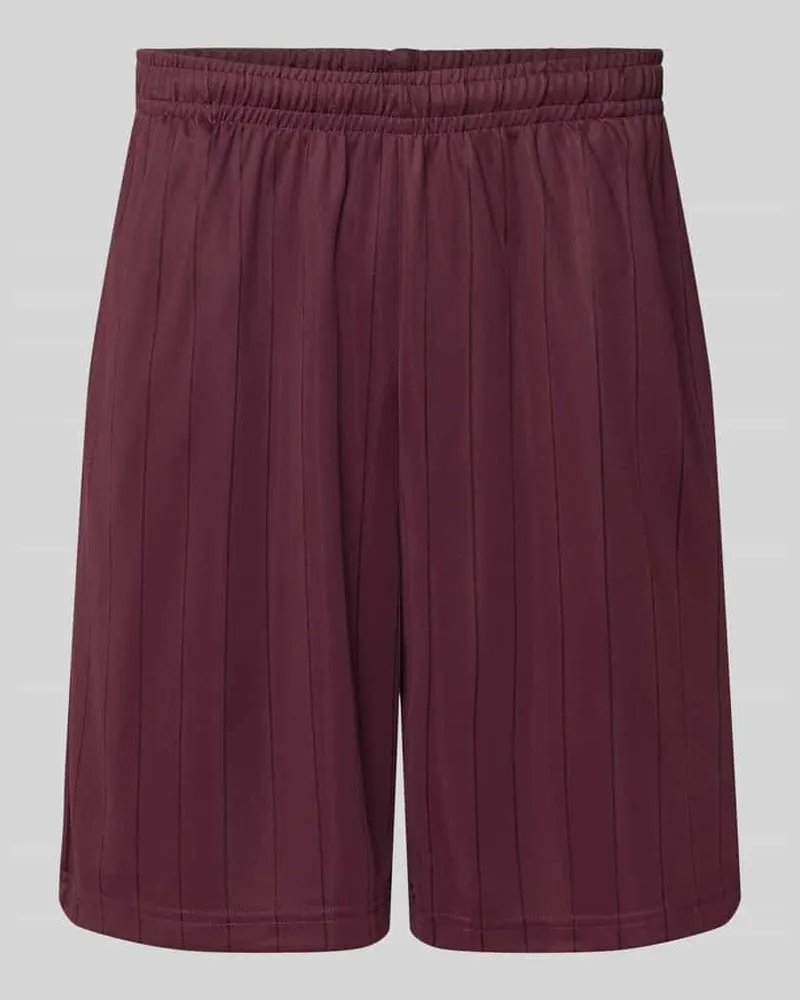 Karl Kani Shorts mit elastischem Bund Modell 'Insignia Shadow Bordeaux
