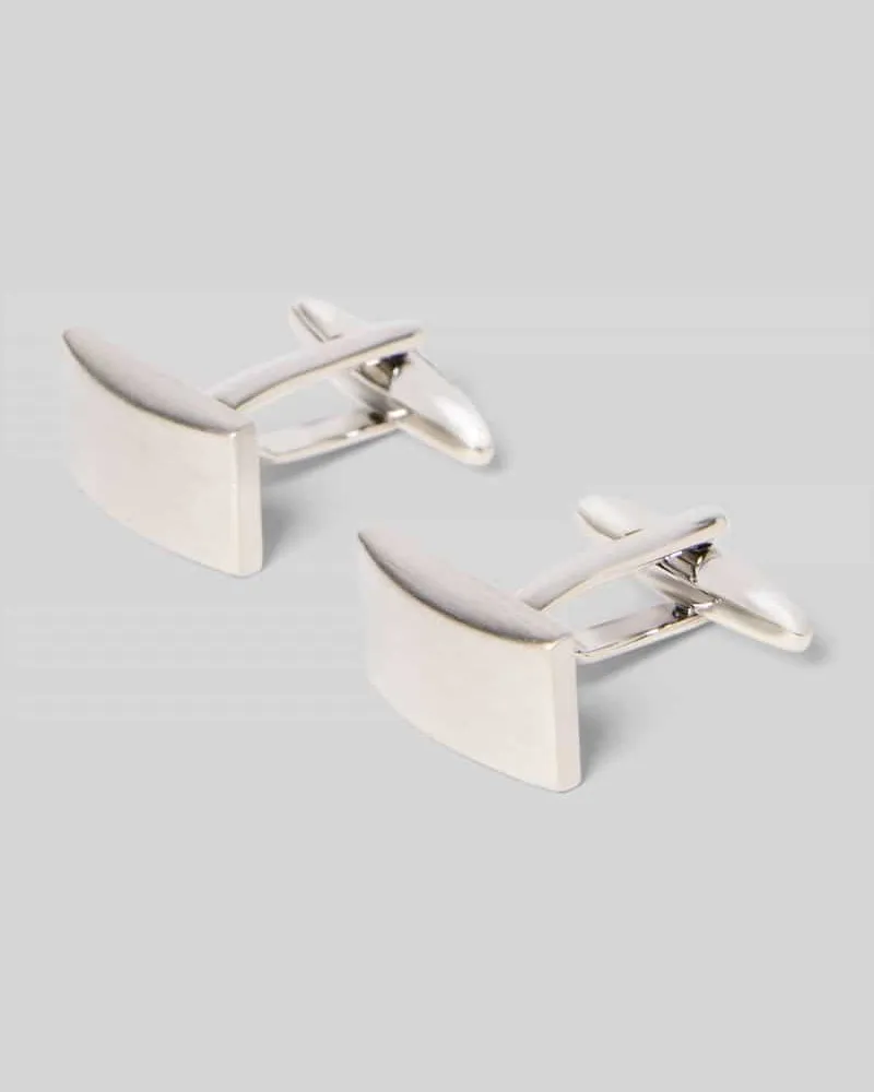 Lindenmann Manschettenknöpfe im Geschenke-Set Modell 'Quadrat Silber