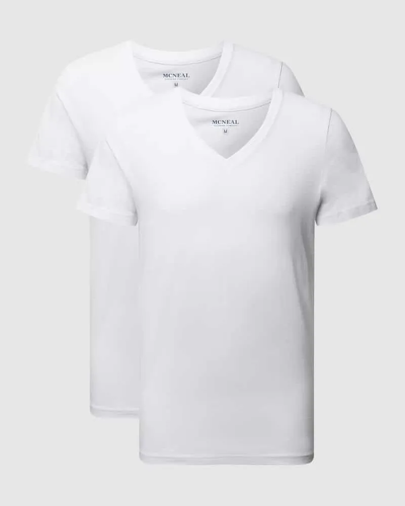 McNeal T-Shirt aus Baumwolle im 2er-Pack Weiss