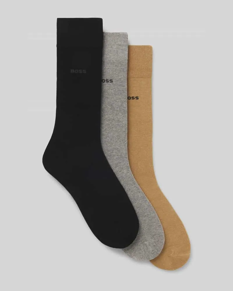 HUGO BOSS Socken aus Baumwoll-Mix im 3er-Pack Beige