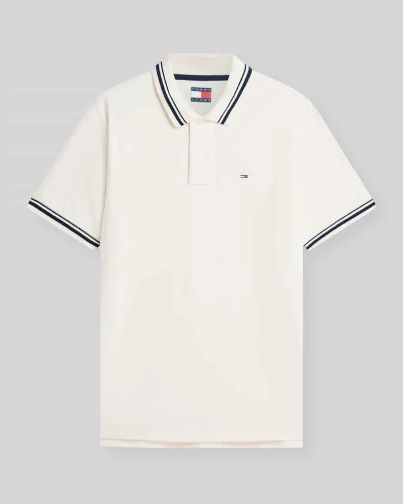 Tommy Hilfiger Regular Fit Poloshirt aus reiner Baumwolle Sand