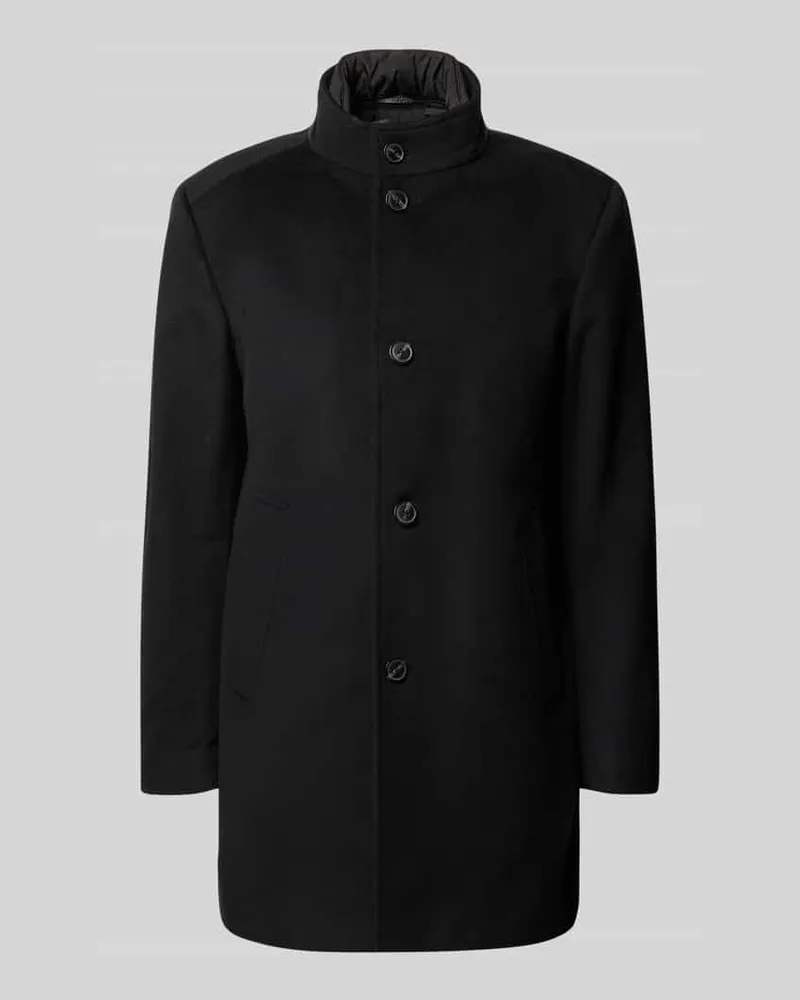 JOOP! Wollmantel mit einreihiger Knopfleiste Modell 'MAICO Black
