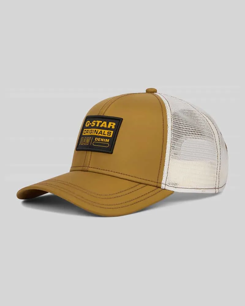 G-STAR RAW Cap mit Logo-Detail Mittelbraun