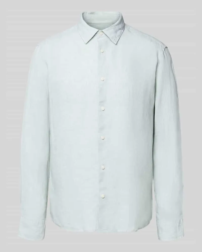 Selected Homme Regular Fit Freizeithemd aus reinem Leinen Modell 'REGKYLIAN Mint