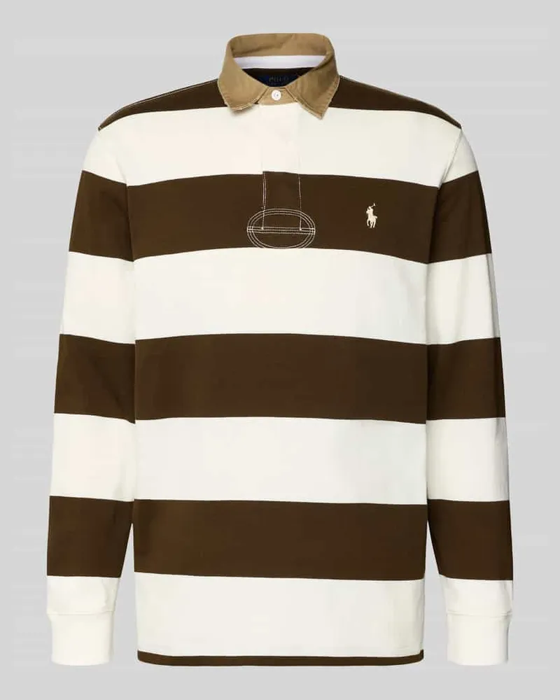 Ralph Lauren Sweatshirt mit Label-Stitching Mittelbraun