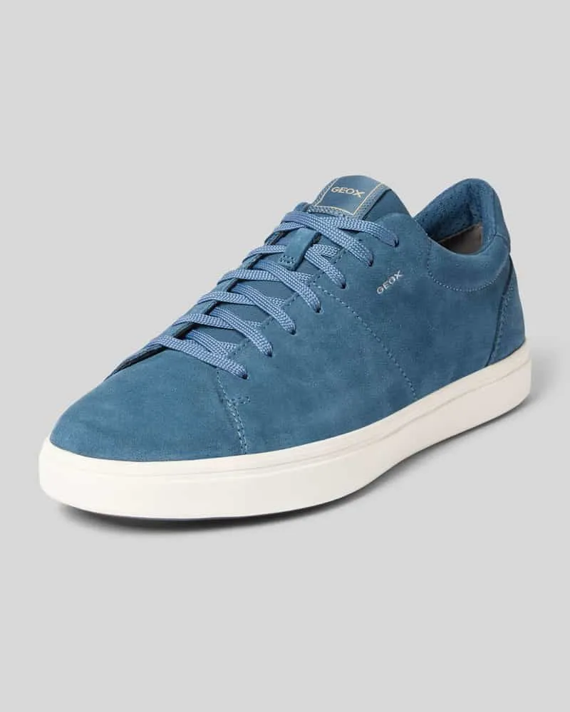 Geox Sneaker aus Leder mit Schnürung Modell 'BALTMOORE Hellblau