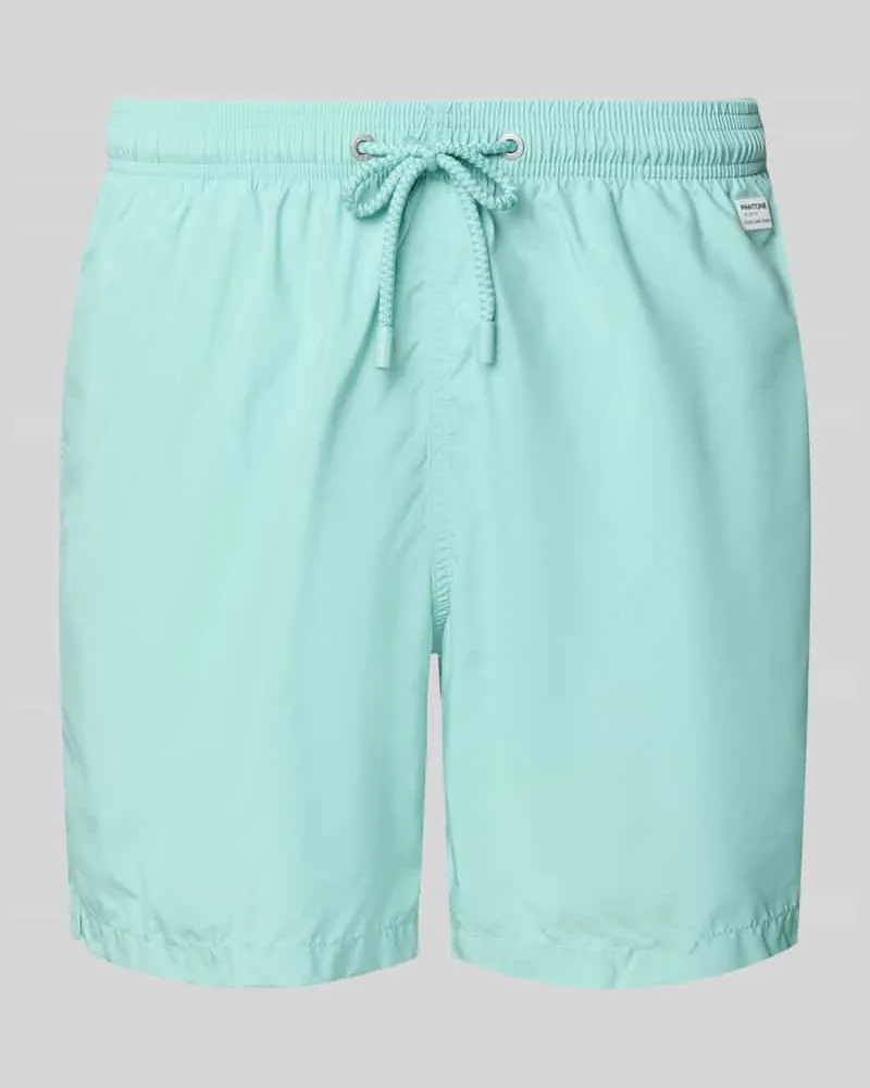 MC2 Saint Barth Badehose mit Logo-Print Modell 'Lighting Pantone Mint