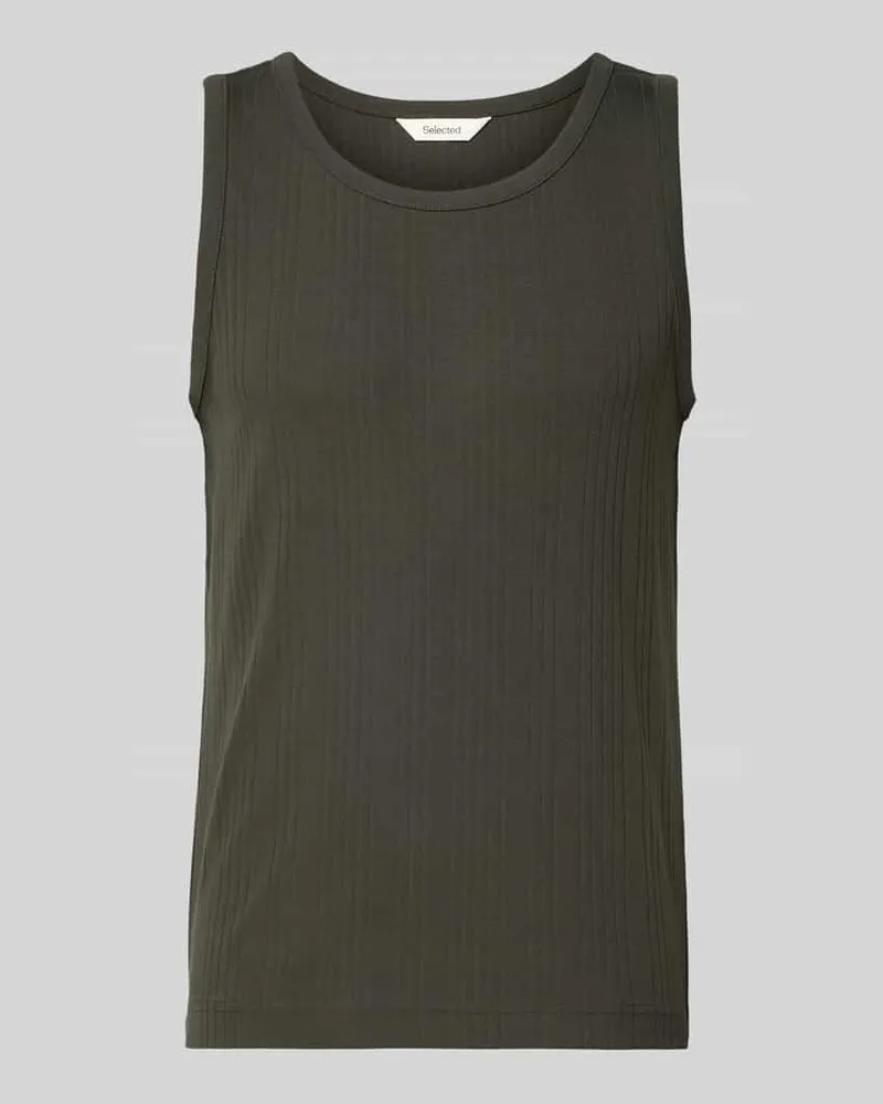 Selected Homme Regular Fit Tank Top aus Baumwoll-Mix Modell 'ANDRE Anthrazit