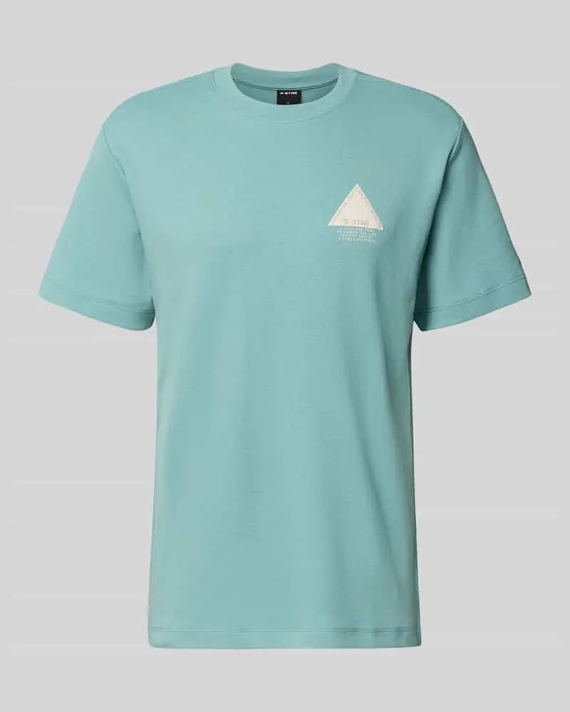 G-STAR RAW Regular Fit T-Shirt mit Logo-Detail Tuerkis