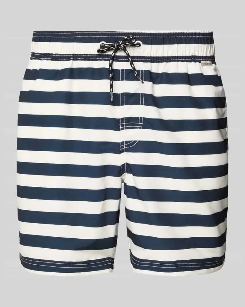 Blend Regular Fit Badeshorts mit Gesäßtasche Modell 'Rori Marine