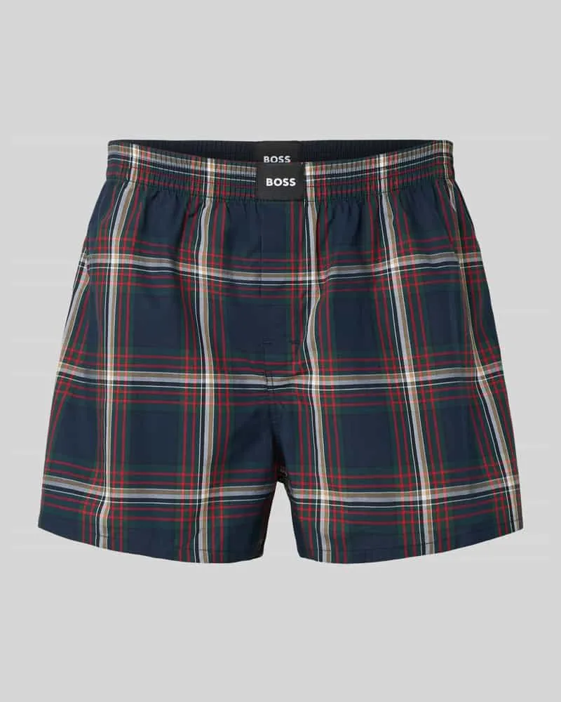 HUGO BOSS Boxershorts aus reiner Baumwolle im 2er-Pack Dunkelblau