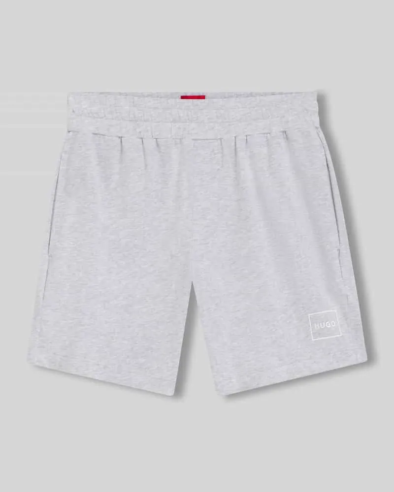 HUGO BOSS Regular Fit Sweatshorts aus Baumwoll-Mix Modell 'LAZE SHORTS CW Hellgrau