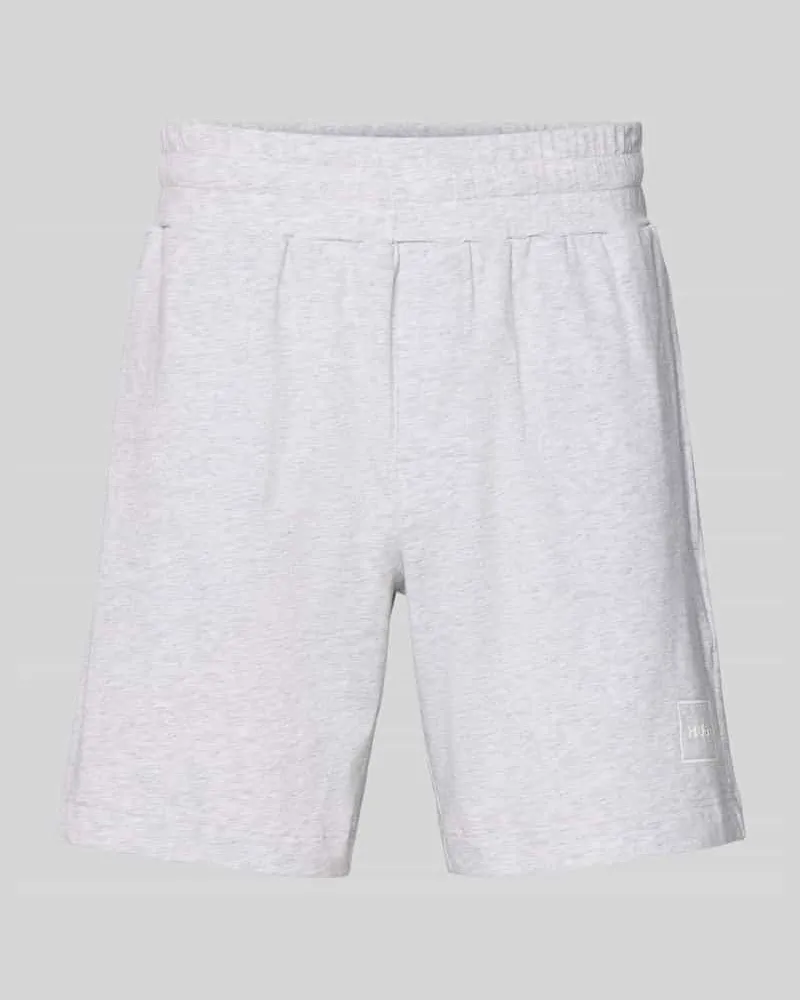 HUGO BOSS Regular Fit Sweatshorts aus Baumwoll-Mix Modell 'LAZE SHORTS CW Hellgrau