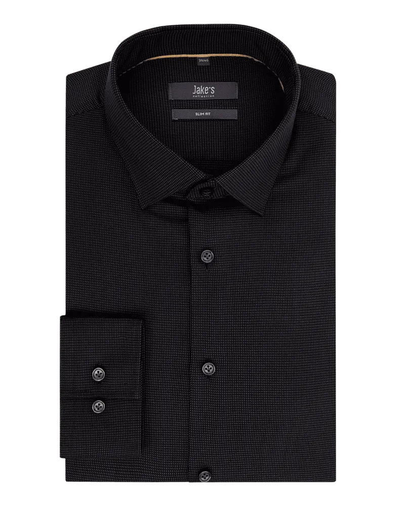 JAKE*S Slim Fit Businesshemd in Premiumqualität 