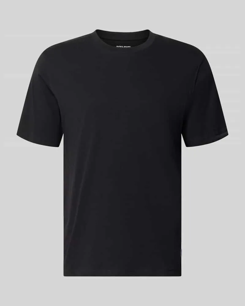 Jack & Jones T-Shirt mit Rundhalsausschnitt Modell 'ORGANIC Black