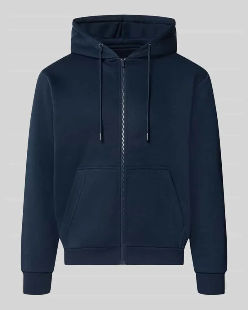 Jack & Jones Regular Fit Sweatjacke aus Baumwoll-Mix Modell 'BRADLEY Dunkelblau