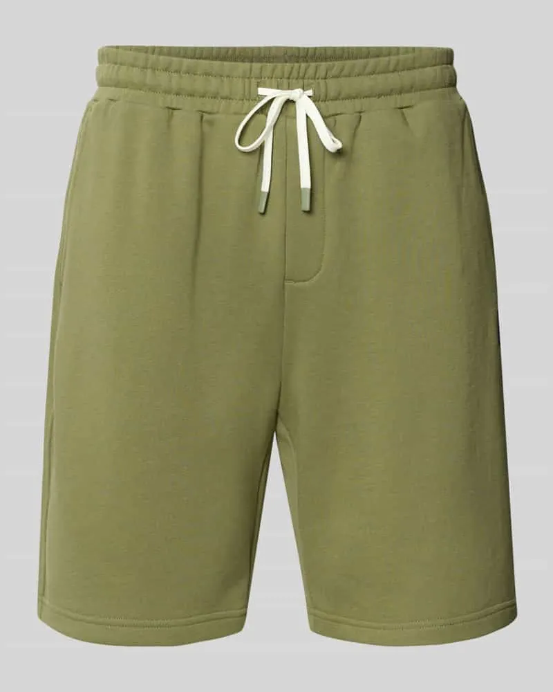 Scotch&Soda Shorts mit Label-Badge und elastischem Bund Grass