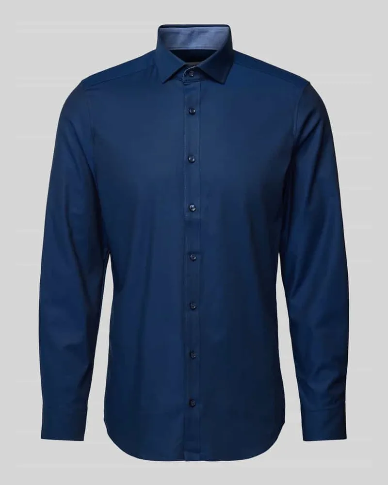 Olymp Slim Fit Businesshemd aus Uni Struktur 'ROYAL 