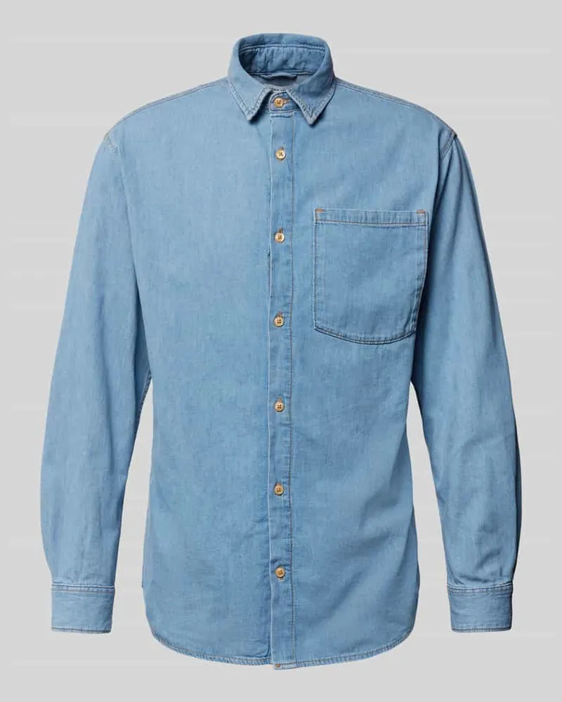 Jack & Jones Regular Fit Jeanshemd mit Brusttasche Modell 'CREEK 