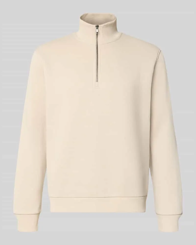 Jack & Jones Regular Fit Sweatshirt mit Baumwoll-Anteil Modell 'Bradley Beige