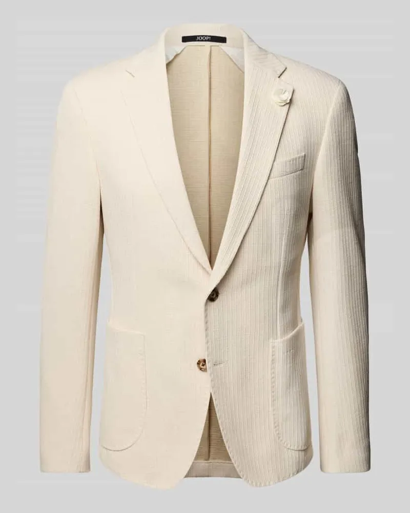 JOOP! Slim Fit 2-Knopf-Sakko mit Eingrifftaschen Modell 'Hoverst Offwhite