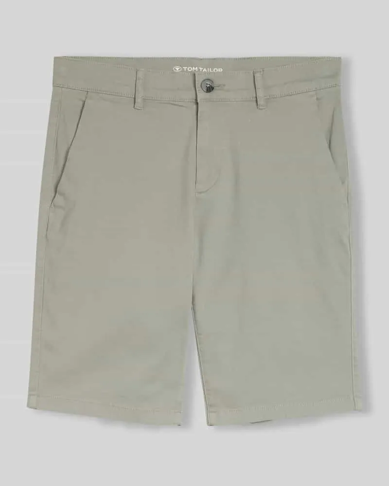 Tom Tailor Regular Fit Bermuda aus reiner Baumwolle Mittelgrau
